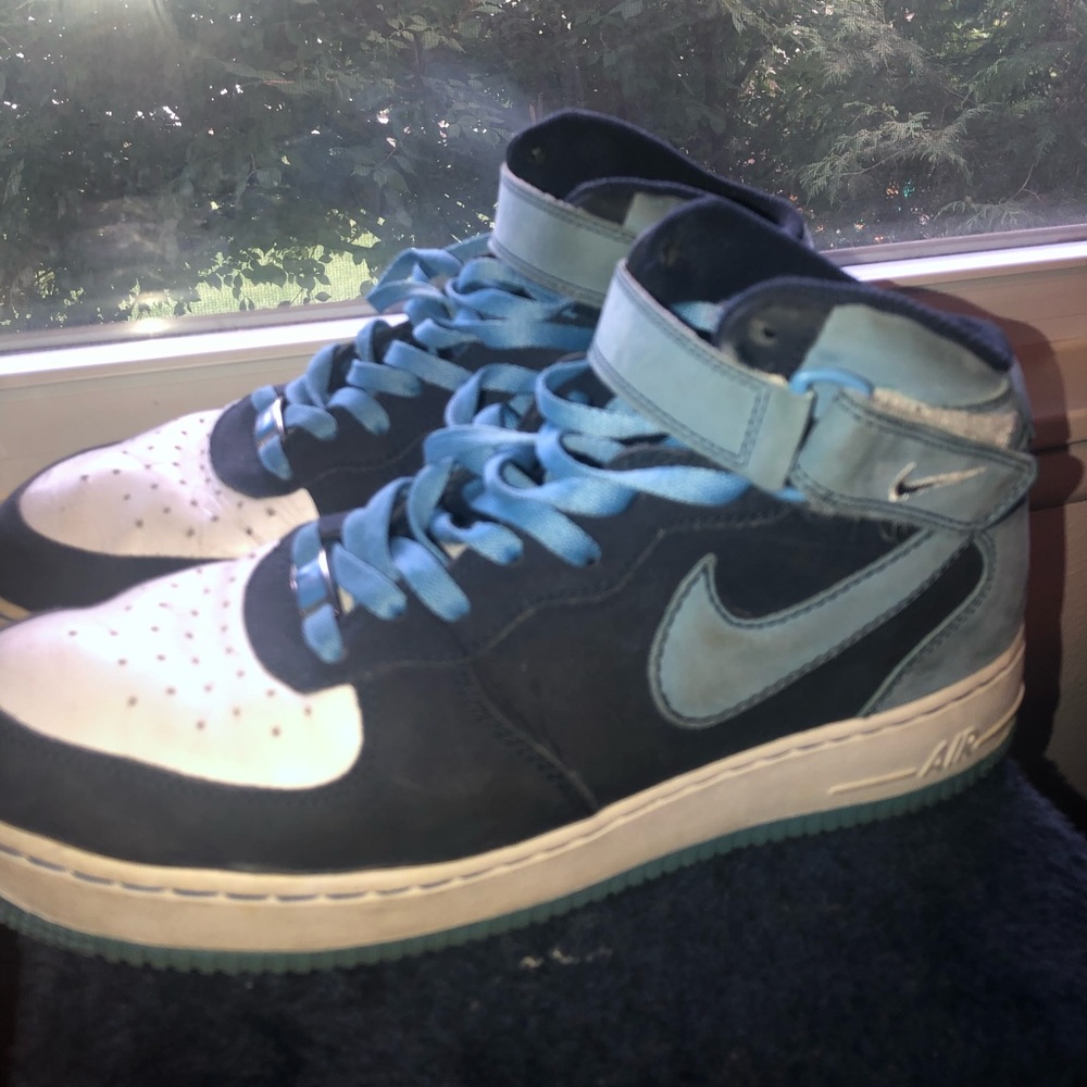 Nike AF-1 '82 hightops, blue and white